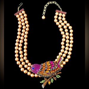 Heidi Daus Multicolor Bird Necklace